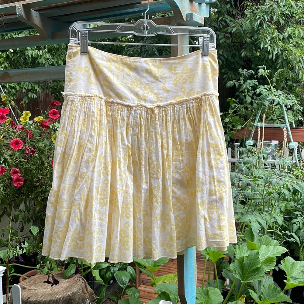 GAP Yellow Floral Skirt